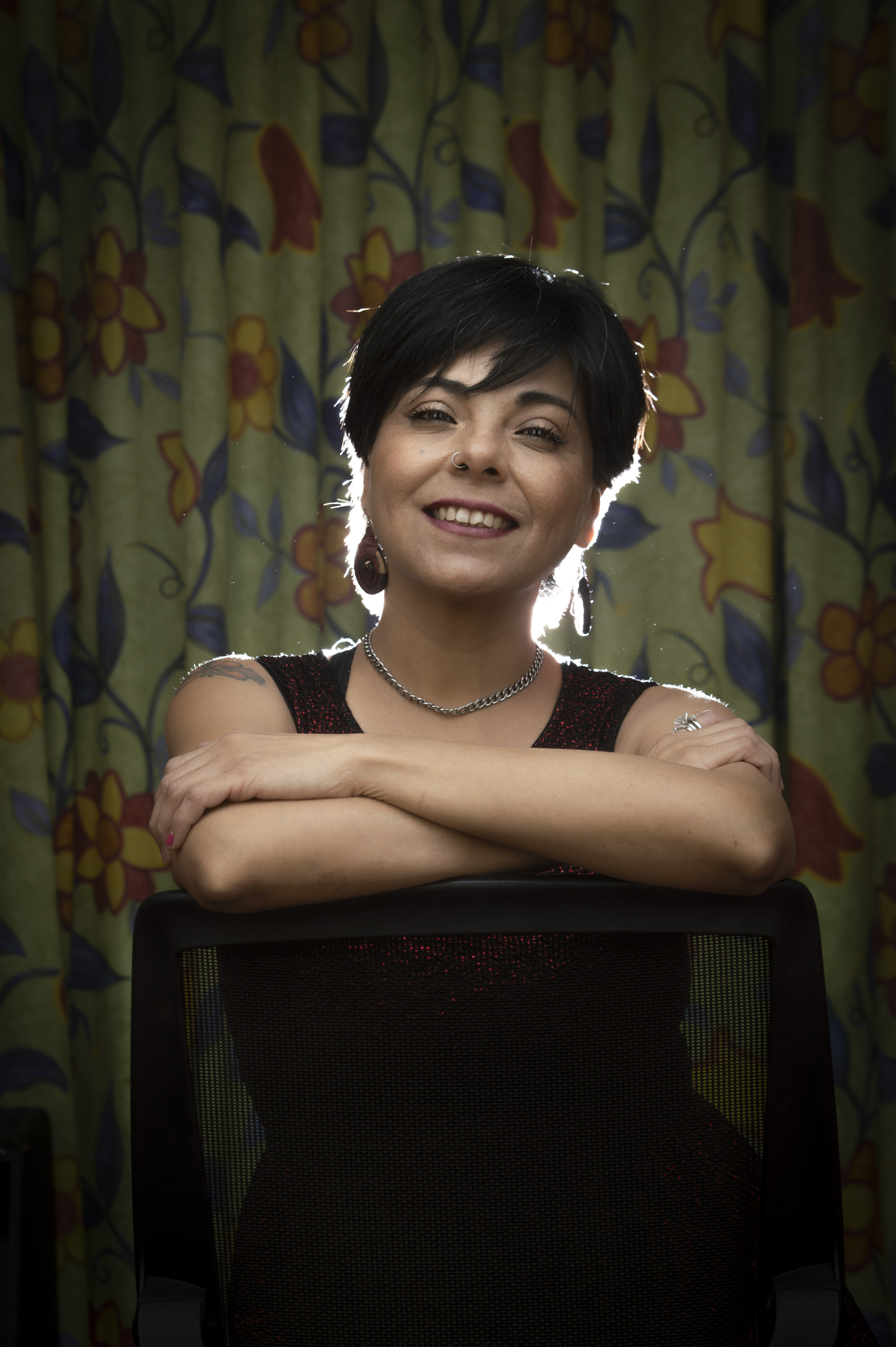Nidia Barajas en retrato vertical